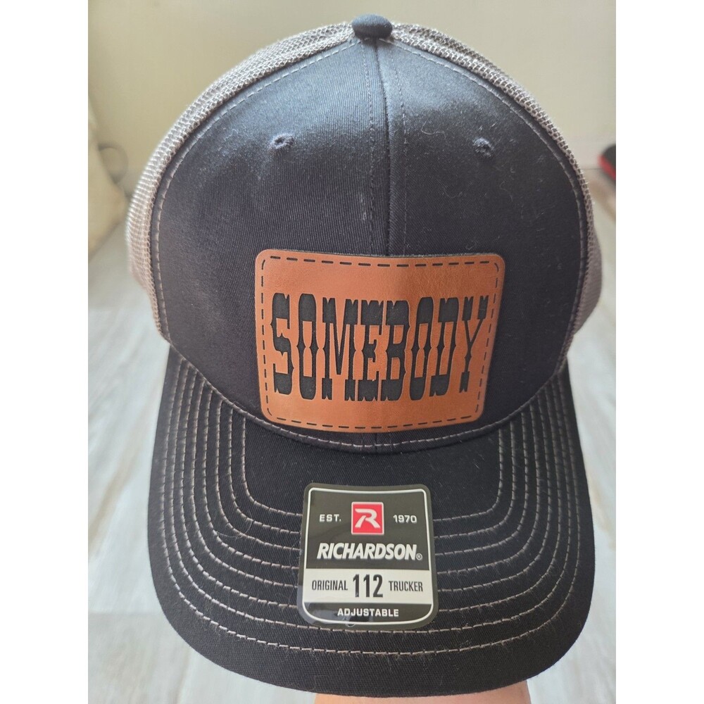 NEW Richardson 112 Trucker Hat Somebody Brown Black Mesh Snapback Adjustable Cap - Picture 2 of 7